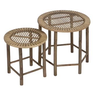 Βοηθητικό Τραπέζι Φυσικό Bamboo 57 x 38 x 55 cm 45 x 32 x 47 cm 34 x 26 x 40 cm 3 Τεμάχια (3 Μονάδες)