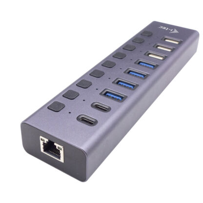 USB Hub i-Tec CACHARGEHUB9LAN Γκρι