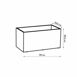 Βάζο Λουλουδιών Elho Λευκό 59 x 30 x 29 cm Πλαστική ύλη Ορθογώνιο Σύγχρονη