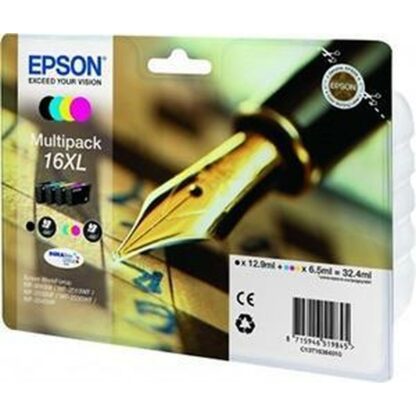 Αυθεντικό Φυσίγγιο μελάνης Epson DURABRITE ULTRA INK - Nº16XL Μαύρο/Κυανό/Ματζέντα/Κίτρινο (8 Μονάδες)