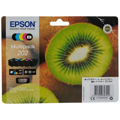 Epson Kiwi Multipack 5-colours 202 Claria Premium Ink - Φυσίγγιο Συμβατό C13T02E74020 Πολύχρωμο