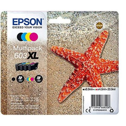 Αυθεντικό Φυσίγγιο μελάνης Epson C13T03A64020 4 Τεμάχια Μαύρο Πολύχρωμο