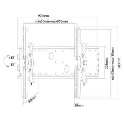 Βάση Τηλεόρασης Neomounts PLASMA-W200BLACK 70" 100 kg