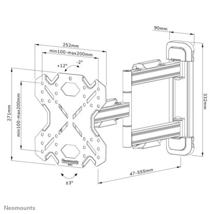 Βάση Τηλεόρασης Neomounts WL40S-850BL12 55" 40 kg