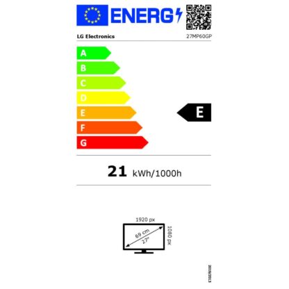 Οθόνη LG 27MP60GP-B Μαύρο Μαύρο Κόκκινο Full HD LED 27"