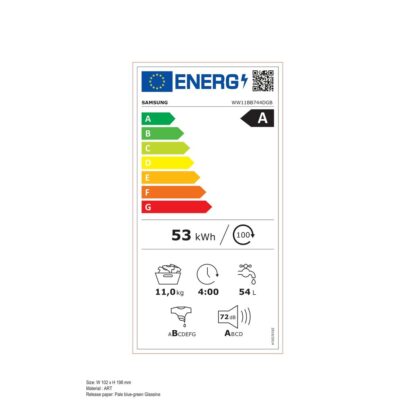 Πλυντήριο ρούχων Samsung WW11BB744DGBS3 60 cm 1400 rpm 11 Kg