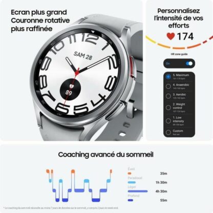 Smartwatch Samsung Galaxy Watch6 Μαύρο Ασημί 1,3" 43 mm