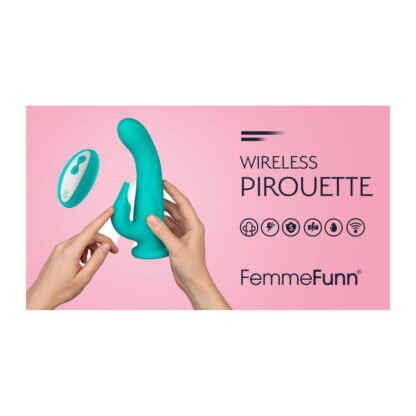 Συσκευή Δόνησης Dual Stimulation Vibe FemmeFunn Pirouette Τυρκουάζ