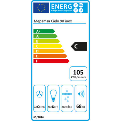 Συμβατικός Απορροφητήρας Mepamsa Cielo 740 m³/h 90cm Inox LED Χάλυβας