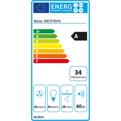 Συμβατικός Απορροφητήρας Balay 3BC978HX 70 cm 732 m³/h 160W Ασημί Χάλυβας A