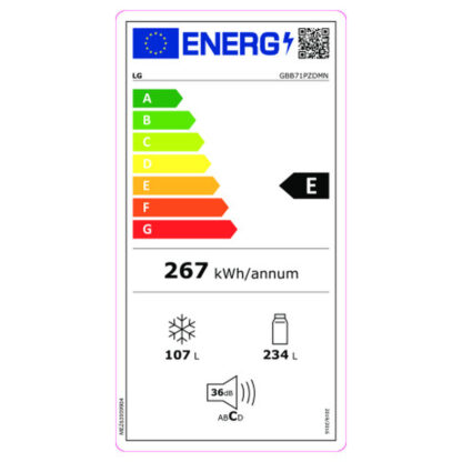 Συνδυασμένο Ψυγείο LG GBB71PZDMN Χάλυβας (186 x 60 cm)