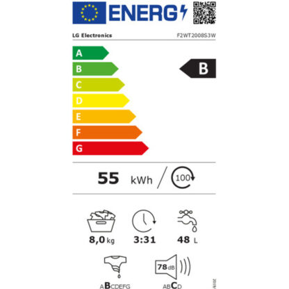 Πλυντήριο ρούχων LG F2WT2008S3W 60 cm 1200 rpm 8 kg