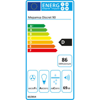 Συμβατικός Απορροφητήρας Mepamsa DISCRET 90X 3050545464 90 cm Χάλυβας