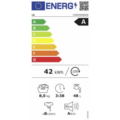 Πλυντήριο ρούχων LG F2WR5S08A0W 60 cm 1200 rpm 8 kg