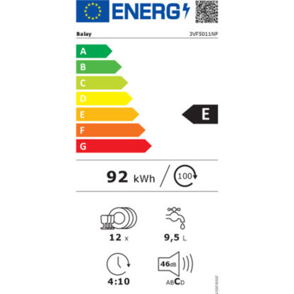 Πλυντήριο πιάτων Balay 3VF5011NP 60 cm