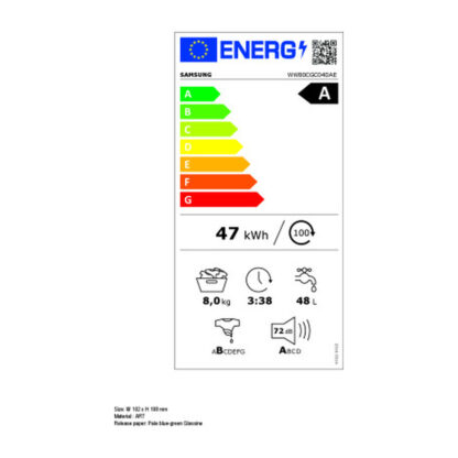 Πλυντήριο ρούχων Samsung WW80CGC04DAEEC 60 cm 1400 rpm 8 kg