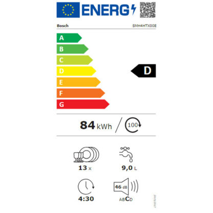 Πλυντήριο πιάτων BOSCH SMH4HTX00E 60 cm Λευκό