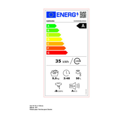 Πλυντήριο ρούχων Samsung WW90DB8U95GHU3 60 cm 1400 rpm 9 kg