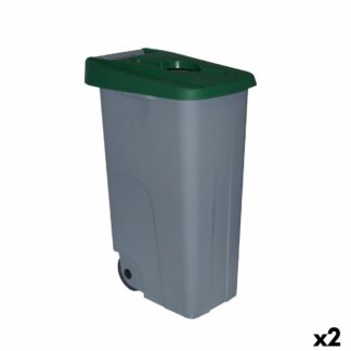 Κάδος Απορριμμάτων με Τροχούς Denox 110 L Κίτρινο 58 x 41 x 89 cm