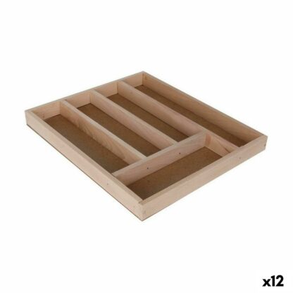 Οργανωτής Μαχαιροπήρουνων Quttin Ξύλο 33 x 28 x 3,5 cm (12 Μονάδες)