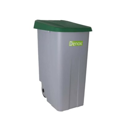 Κάδος Απορριμμάτων με Τροχούς Denox 110 L Πράσινο 58 x 41 x 89 cm (x2)