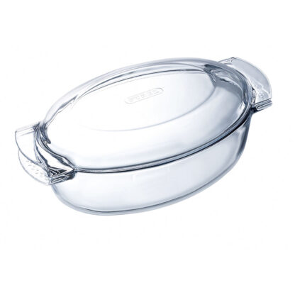 Πιάτο ψησίματος Pyrex Classic Vidrio Διαφανές Γυαλί Οβάλ 39 x 23 x 15 cm Με καπάκι (3 Μονάδες)