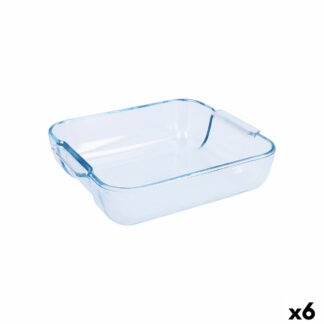 Ταψί Pyrex Irresistible Τετράγωνο Διαφανές Γυαλί x6 29,2 x 22,7 x 6,8 cm