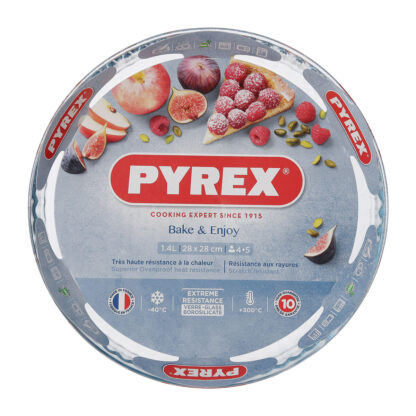 Φόρμα για Κέικ Pyrex Classic Vidrio Διαφανές Γυαλί Επίπεδο Στρόγγυλο 27,7 x 27,7 x 3,5 cm x6