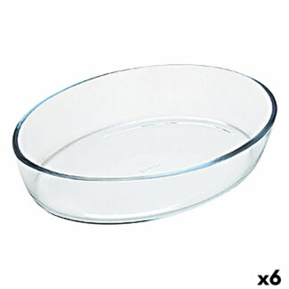 Πιάτο ψησίματος Pyrex Classic Vidrio Διαφανές Γυαλί Οβάλ 39 x 23 x 15 cm Με καπάκι (3 Μονάδες)