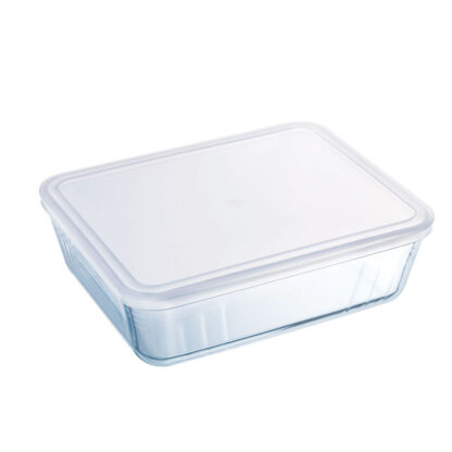 Ορθογώνιο Τάπερ με Καπάκι Pyrex Cook & Freeze 22,5 x 17,5 x 6,5 cm 1,5 L Διαφανές Σιλικόνη Γυαλί (x6)