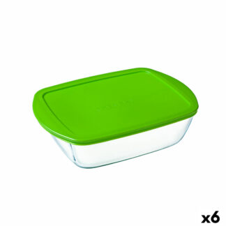 Ορθογώνιο Τάπερ με Καπάκι Pyrex Cook&freeze 28 x 23 x 10 cm 4,2 L Διαφανές Γυαλί Σιλικόνη (3 Μονάδες)