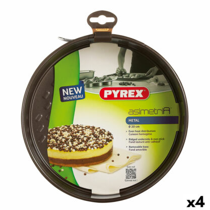 Φόρμα για τον Φούρνο Pyrex Asimetria Στρόγγυλο Μέταλλο 4 Μονάδες 20 cm