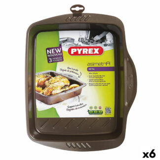 Πιάτο ψησίματος Pyrex Asimetria Ορθογώνιο Μέταλλο x6 40 x 31 cm