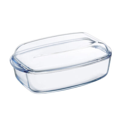 Ταψί Pyrex Classic Με καπάκι 4,5 L 38 x 22 x 11 cm Διαφανές Γυαλί (3 Μονάδες)