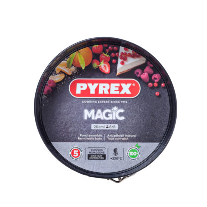 Αποσπώμενο Καλούπι Pyrex Magic Στρόγγυλο Μαύρο Μέταλλο Ø 26 cm 4 Μονάδες