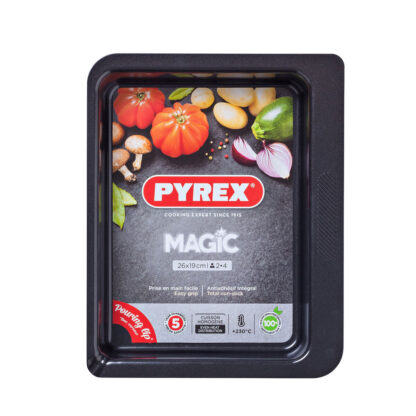 Πιάτο ψησίματος Pyrex Magic Ορθογώνιο 26 x 18 cm Μέταλλο x6