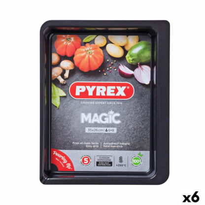 Πιάτο ψησίματος Pyrex Magic Ορθογώνιο Μέταλλο 35 x 26 cm x6