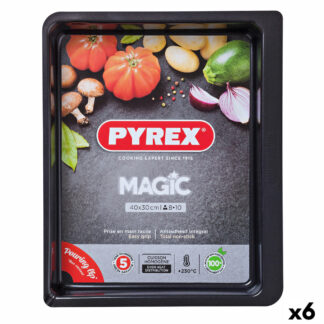 Πιάτο ψησίματος Pyrex Magic Ορθογώνιο Μέταλλο 35 x 26 cm x6