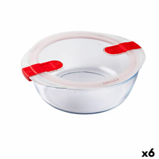 Ερμητικό Κουτί Γεύματος Pyrex Cook&go 20 x 20 x 10,3 cm Μπλε 1,6 L Γυαλί (x6)