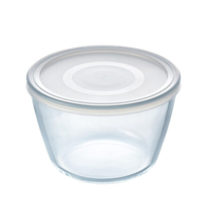 Στρογγυλό άπερ με Καπάκι Pyrex Cook & Freeze 1,6 L 17 x 17 x 12 cm Διαφανές Σιλικόνη Γυαλί (4 Μονάδες)