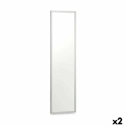 Τοίχο καθρέφτη 30 x 120 cm Ασημί Ξύλο MDF (x2)