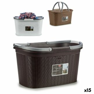 Καλάθι για τα Ρούχα Stefanplast Elegance Πλαστική ύλη 35 L 37 x 26 x 57,5 cm (15 Μονάδες)