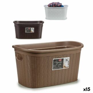 Καλάθι για τα Ρούχα Stefanplast Elegance Πλαστική ύλη 35 L 57,5 x 29 x 36,5 cm (15 Μονάδες)