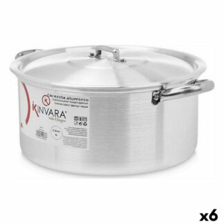 Κατσαρόλα με Καπάκι Ασημί Αλουμίνιο 5 L (x10)