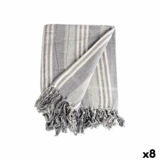 Πολλαπλών χρήσεων Foulard Ρίγες 235 x 205 cm Λευκό Κόκκινο (8 Μονάδες)