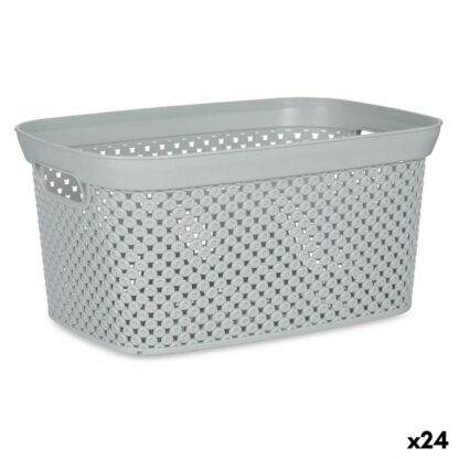 Καλάθι για τα Ρούχα Γκρι Πλαστική ύλη 10 L 24 x 17 x 35 cm (24 Μονάδες)