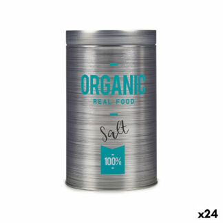 Δοχείο  Organic Ζυμαρικά Γκρι Λευκοί δίσκοι 10,4 x 18,2 x 10,4 cm (24 Μονάδες)