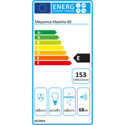 Συμβατικός Απορροφητήρας Mepamsa MAXIMA 60V2 60 cm Χάλυβας