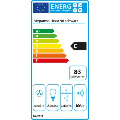 Συμβατικός Απορροφητήρας Mepamsa LINEA 60 NEGRA Μαύρο 560 m3/h