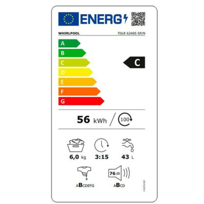 Πλυντήριο ρούχων Whirlpool Corporation TDLR6240SSPN Λευκό 1200 rpm 6 Kg